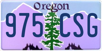 OR license plate 975CSG