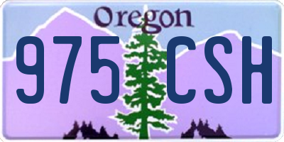 OR license plate 975CSH