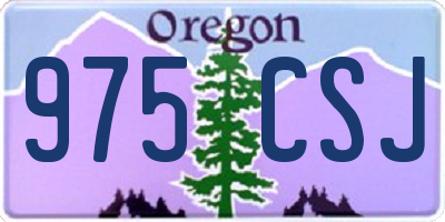 OR license plate 975CSJ