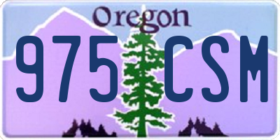 OR license plate 975CSM