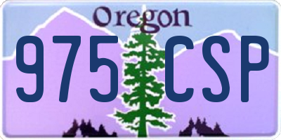 OR license plate 975CSP