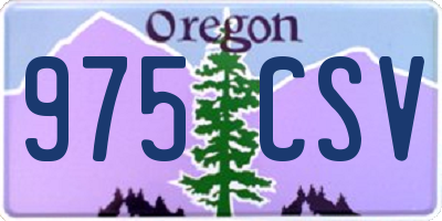 OR license plate 975CSV