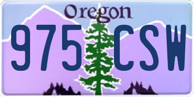 OR license plate 975CSW