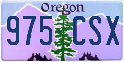 OR license plate 975CSX