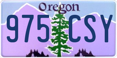 OR license plate 975CSY