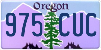 OR license plate 975CUC
