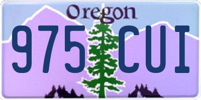 OR license plate 975CUI