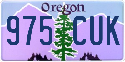 OR license plate 975CUK