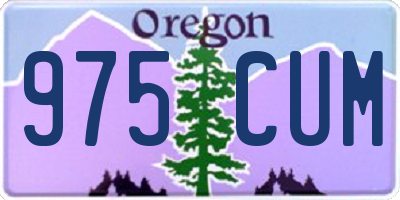 OR license plate 975CUM