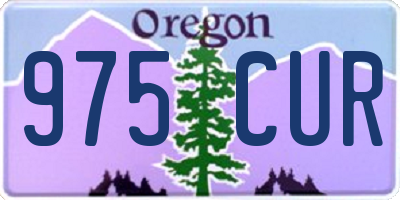 OR license plate 975CUR