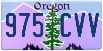 OR license plate 975CVV