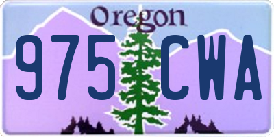 OR license plate 975CWA
