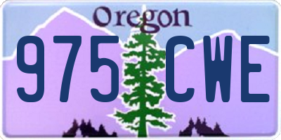 OR license plate 975CWE