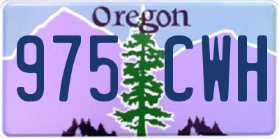 OR license plate 975CWH