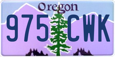 OR license plate 975CWK