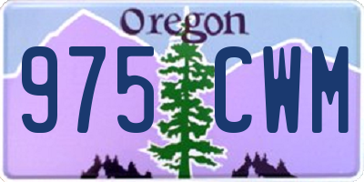 OR license plate 975CWM
