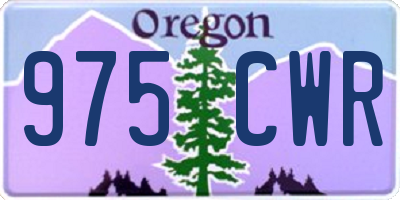 OR license plate 975CWR