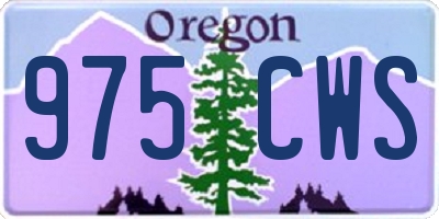 OR license plate 975CWS