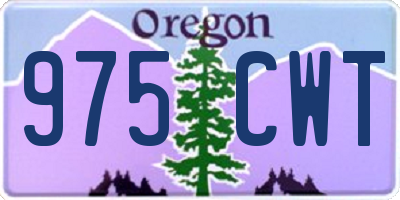 OR license plate 975CWT