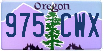 OR license plate 975CWX