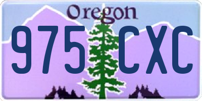 OR license plate 975CXC