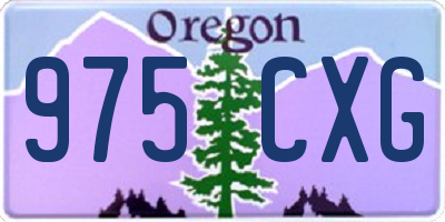 OR license plate 975CXG