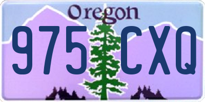 OR license plate 975CXQ