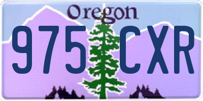 OR license plate 975CXR