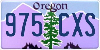 OR license plate 975CXS