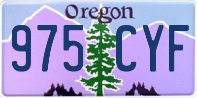 OR license plate 975CYF