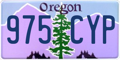 OR license plate 975CYP