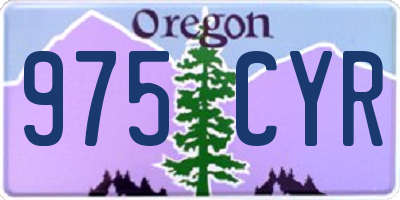 OR license plate 975CYR