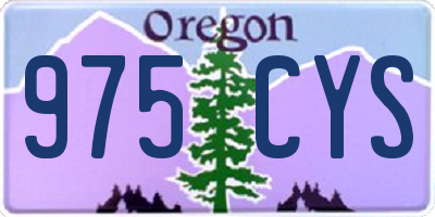 OR license plate 975CYS