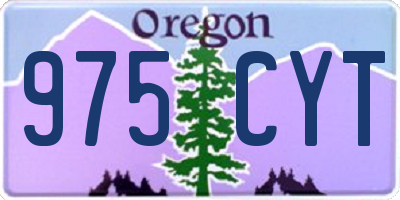 OR license plate 975CYT