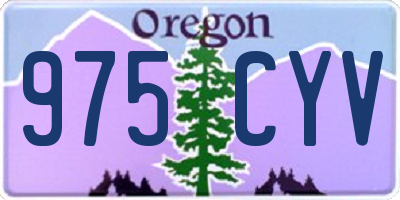 OR license plate 975CYV