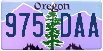 OR license plate 975DAA