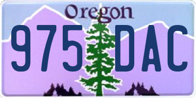 OR license plate 975DAC