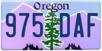 OR license plate 975DAF