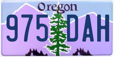 OR license plate 975DAH