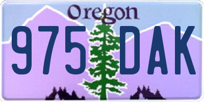 OR license plate 975DAK