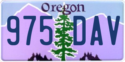 OR license plate 975DAV