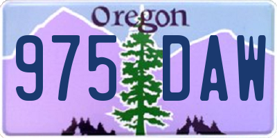 OR license plate 975DAW