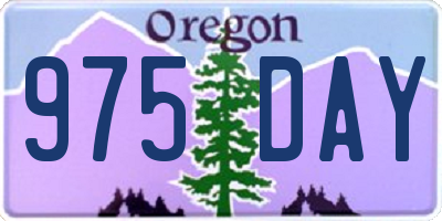 OR license plate 975DAY