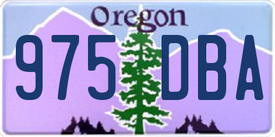 OR license plate 975DBA