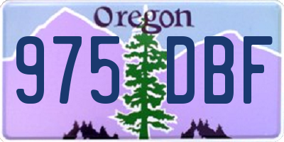 OR license plate 975DBF