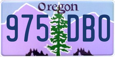 OR license plate 975DBO