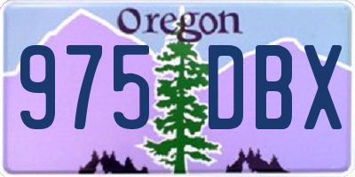 OR license plate 975DBX
