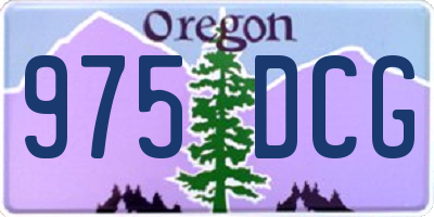 OR license plate 975DCG