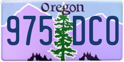 OR license plate 975DCO