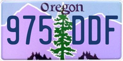 OR license plate 975DDF